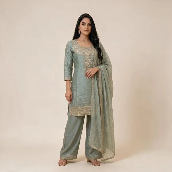 Sage_Green_Embroidered_Straight_Suit_Set_For_Women