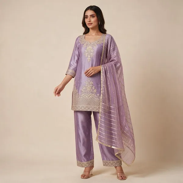 Lavender_Embroidered_Straight_Suit_Set_For_Women