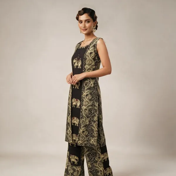 Black_Printed_Straight_Kurta_Set_For_Women
