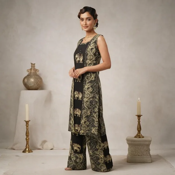 Black_Printed_Straight_Kurta_Set_For_Women