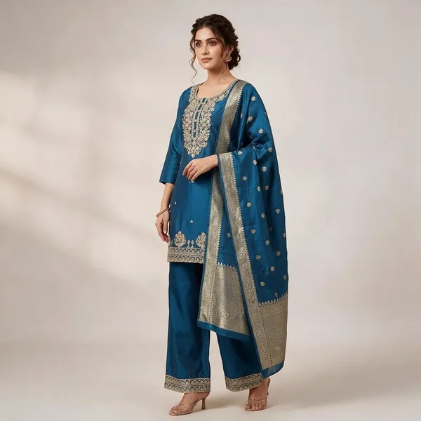 Morpich_Blue_Embroidered_Ethnic_Suit_Set_For_Women