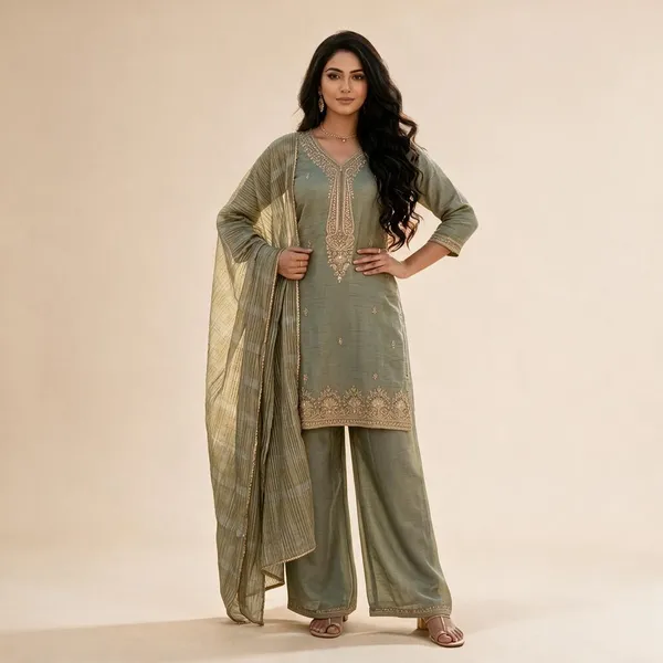 Sage_Green_Embroidered_Kurta_Set_For_Women