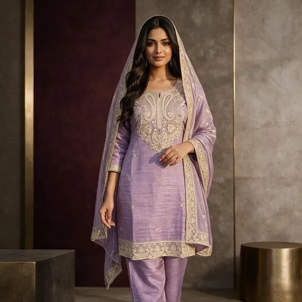 Lavender_Embroidered_Straight_Suit_Set_For_Women