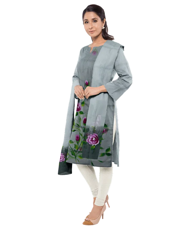 Grey_Synthetic_Premium_And_Elegant_Kurta_With_Dupatta_For_Women