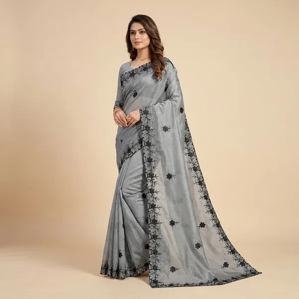 Grey_And_Black_Synthetic_Premium_And_Elegant_Saree_For_Women