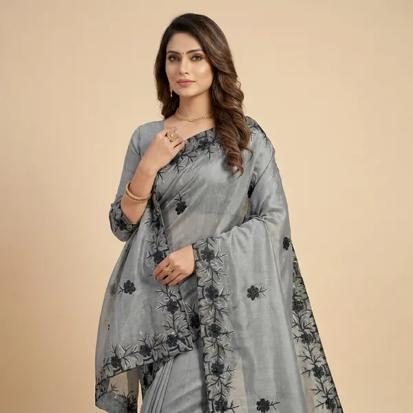 Grey_And_Black_Synthetic_Premium_And_Elegant_Saree_For_Women