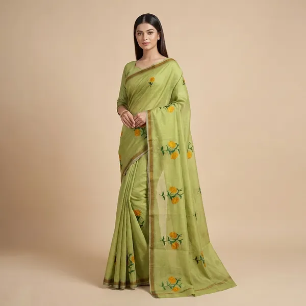Olive_Green_Synthetic_Premium_And_Elegant_Saree_For_Women