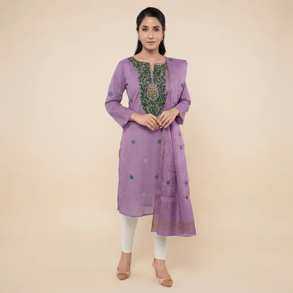 Purple_Cotton_Premium_And_Elegant__Kurta_With_Dupatta__For_Women