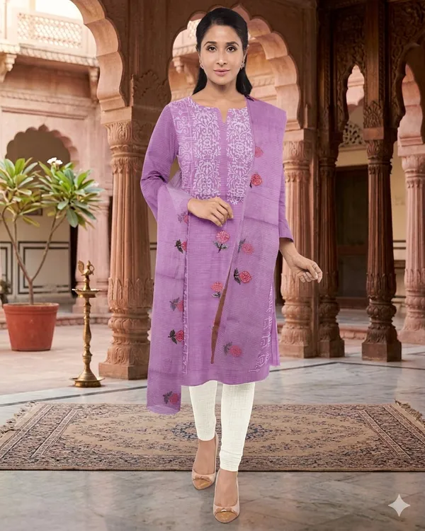 Purple_Cotton_Premium_And_Elegant__Kurta_With_Dupatta__For_Women