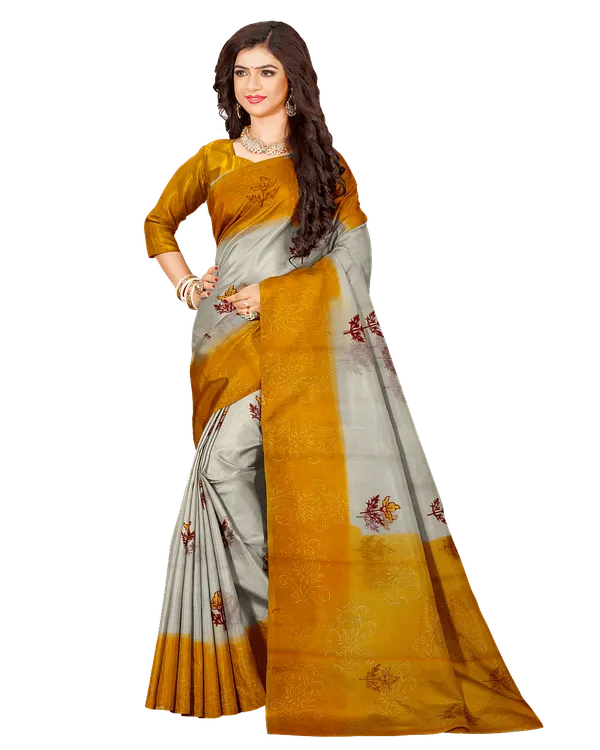 Grey_And_Mustard_Yellow_Silk_Premium_And_Elegant_Saree_For_Women