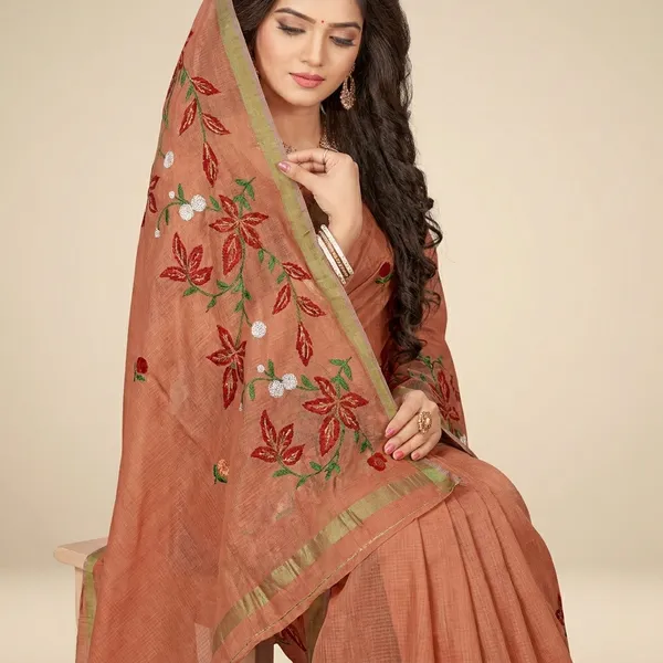 Peach_Synthetic_Premium_And_Elegant_Saree_For_Women