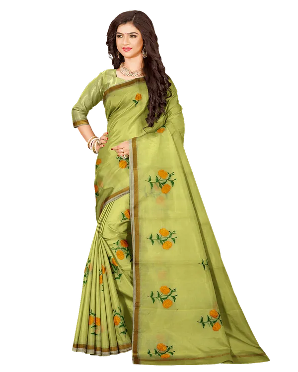 Olive_Green_Synthetic_Premium_And_Elegant_Saree_For_Women