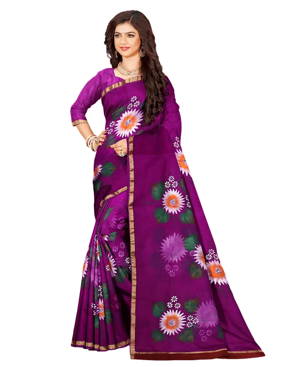 Purple_Georgette_Premium_And_Elegant_Saree_For_Women