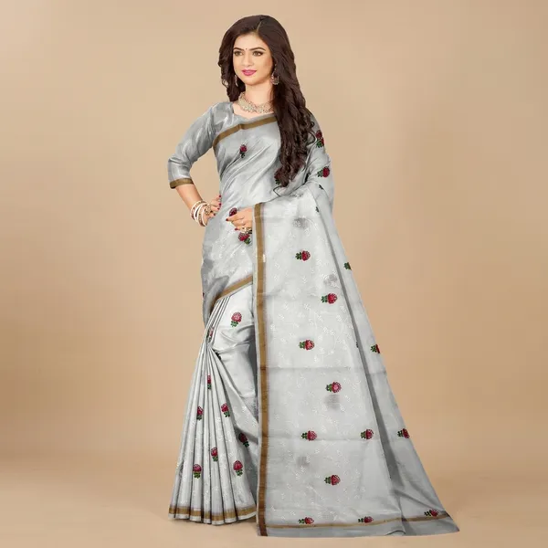 Silver_Grey_And_Gold_Silk_Premium_And_Elegant_Saree_For_Women