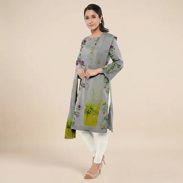 Grey_Cotton_Premium_And_Elegant_Kurta_With_Dupatta_For_Women
