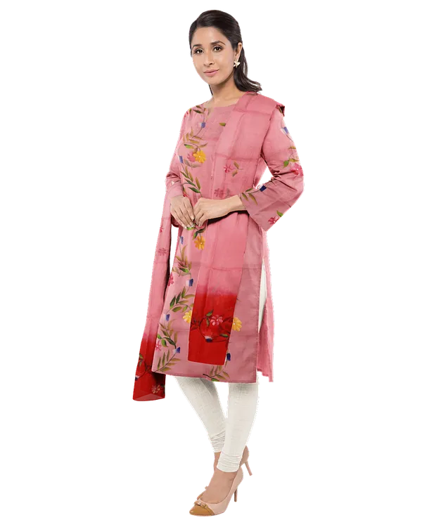 Pink_Cotton_Premium_And_Elegant_Kurta_With_Dupatta_For_Women