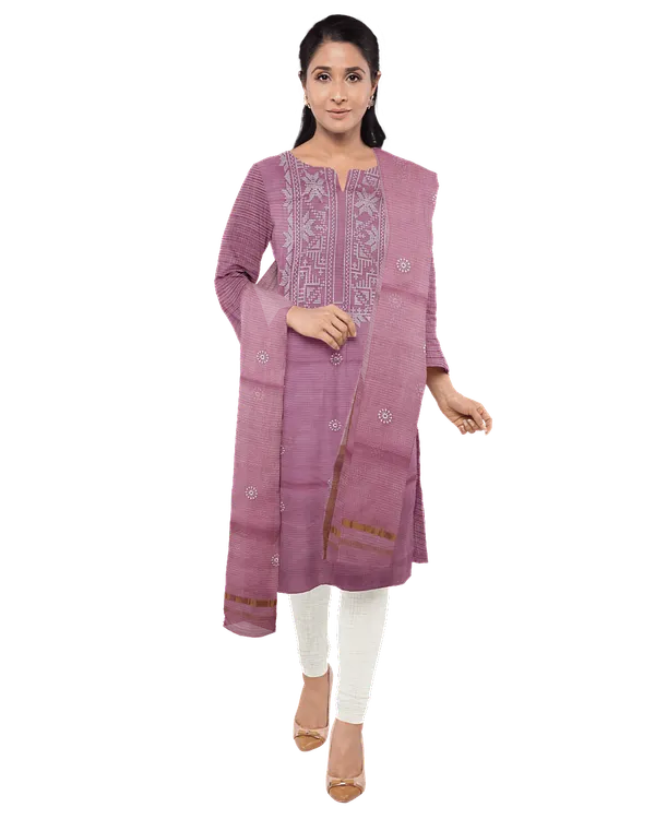 Purple_Cotton_Premium_And_Elegant_Kurta_With_Dupatta_For_Women
