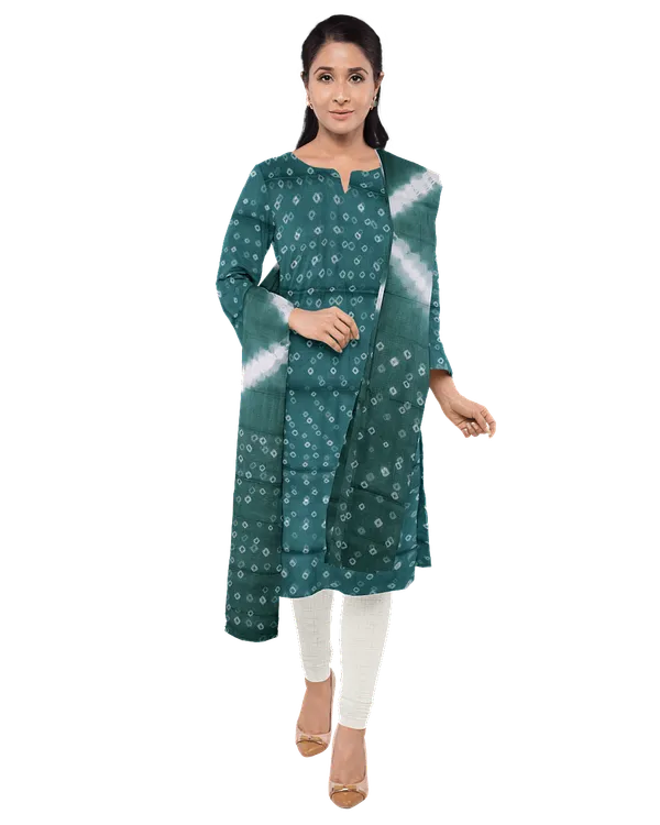 Teal_Green_Cotton_Premium_And_Elegant_Kurta_With_Dupatta_For_Women