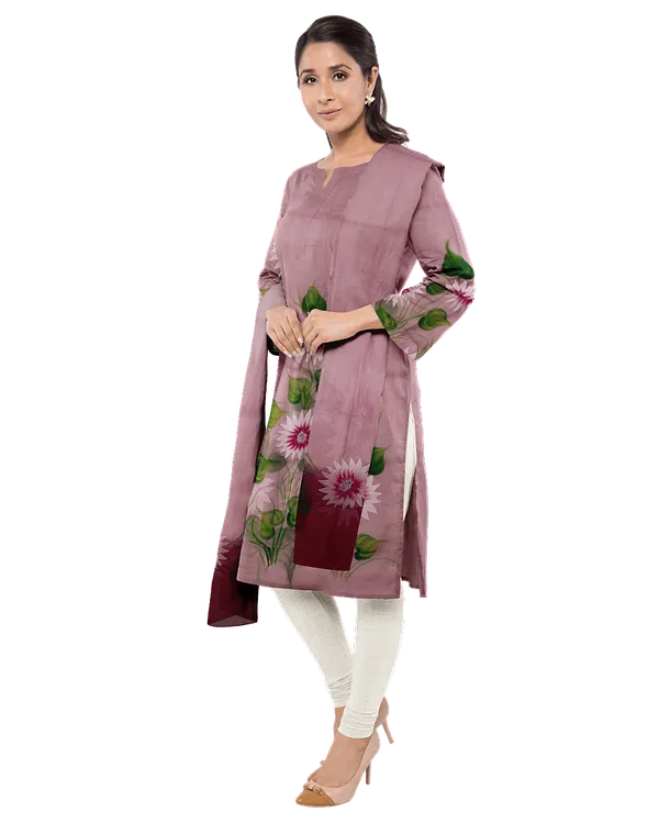 Mauve_Pink_Cotton_Premium_And_Elegant_Kurta_With_Dupatta_For_Women