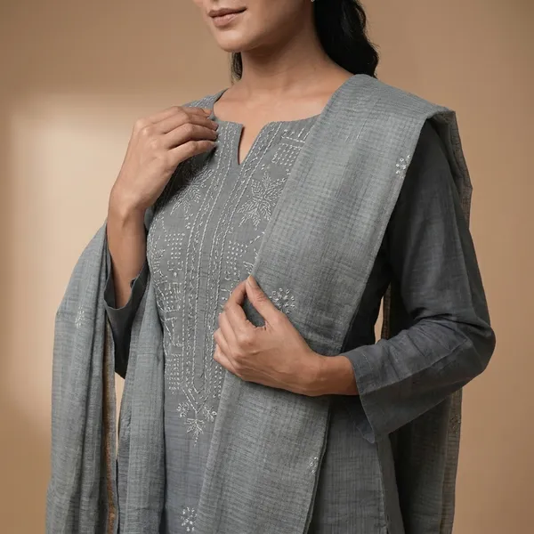 Grey_Cotton_Premium_And_Elegant_Kurta_With_Dupatta_For_Women