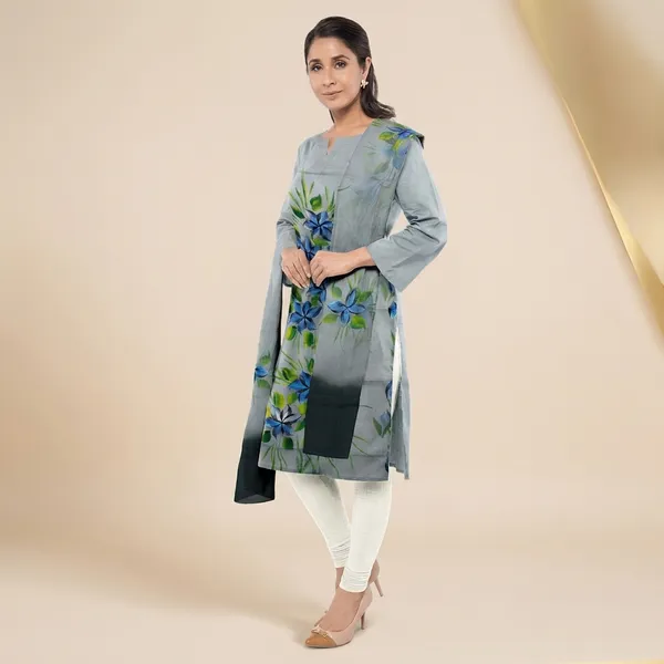 Grey_Cotton_Premium_And_Elegant_Kurta_With_Dupatta_For_Women