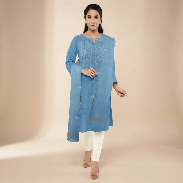 Blue_Cotton_Premium_And_Elegant_Kurta_With_Dupatta_For_Women