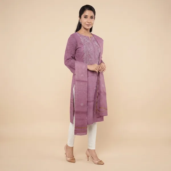Purple_Cotton_Premium_And_Elegant_Kurta_With_Dupatta_For_Women