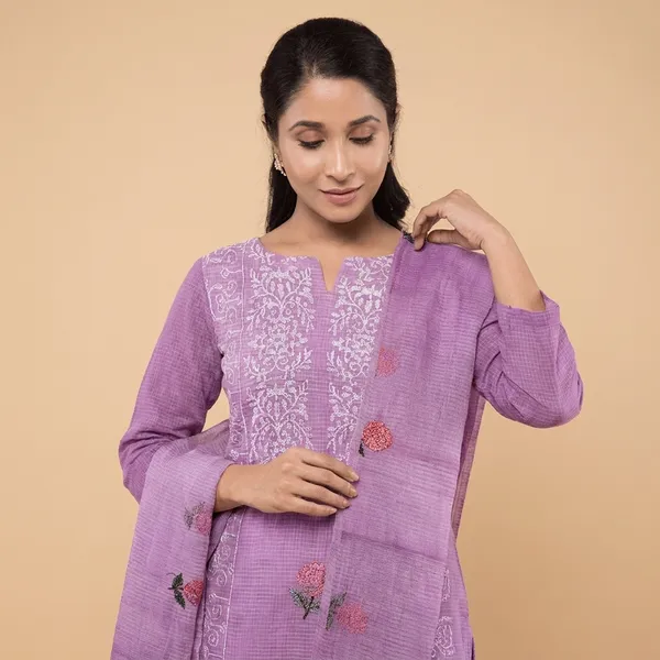 Purple_Cotton_Premium_And_Elegant__Kurta_With_Dupatta__For_Women