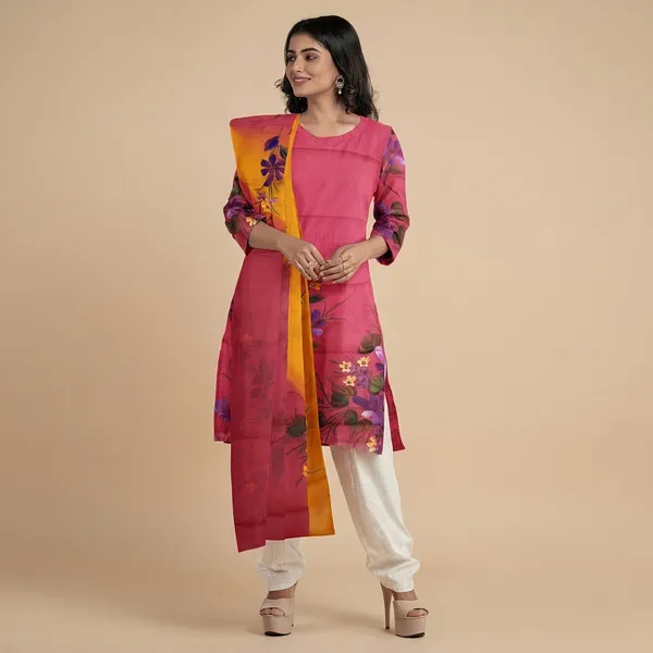 Pink_Cotton_Premium_And_Elegant_Kurta_Set_For_Women