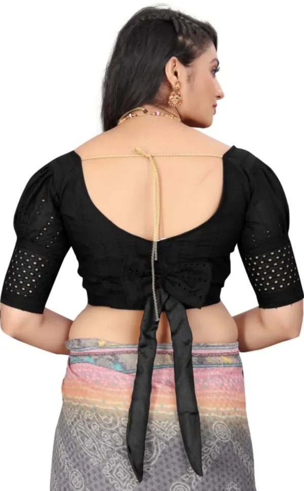 Black_Designer_Blouse_With_Puffed_Sleeves_And_Cutwork_Detail
