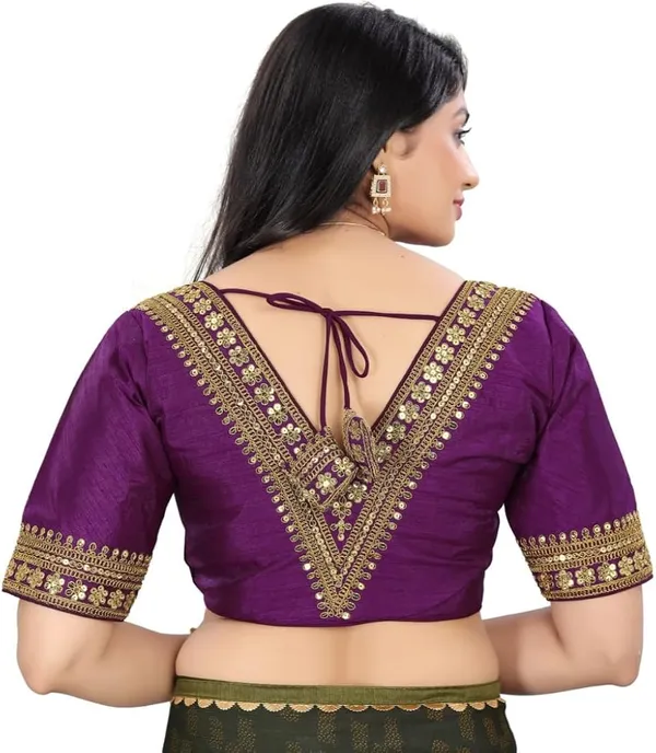 Purple_Embroidered_Silk_Blouse_With_Golden_Zari_Work