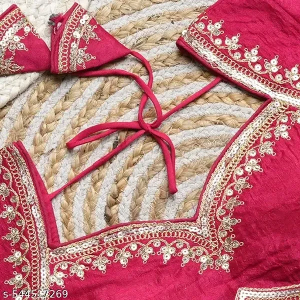 Pink_Embroidered_Saree_Blouse_With_Dori_Tie-Up