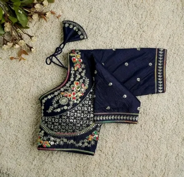 Embroidered_Silk_Blouse_With_Floral_Motifs_And_Stone_Work