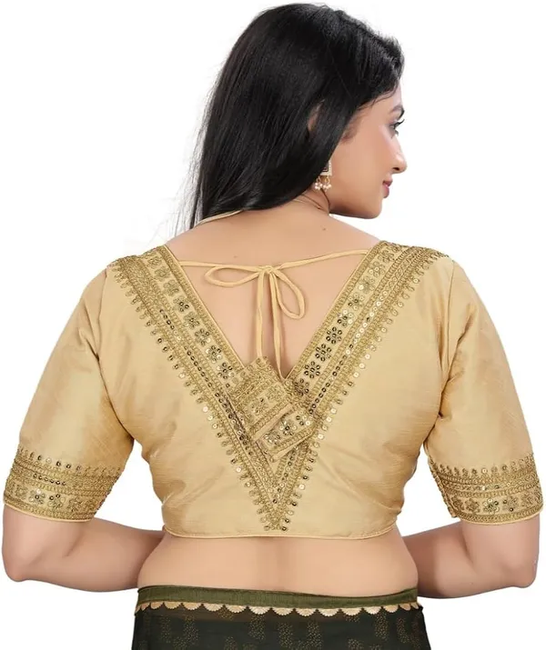 Gold_Embroidered_Saree_Blouse_With_V-Neck_Design