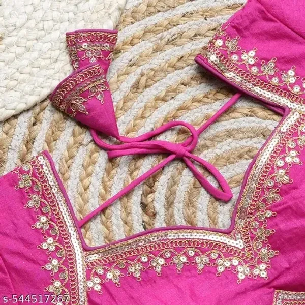 Pink_Embroidered_Designer_Blouse_With_Sequin_And_Mirror_Work