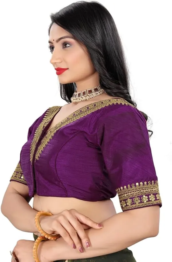 Purple_Embroidered_Silk_Blouse_With_Golden_Zari_Work