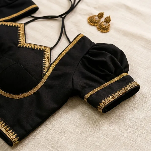 Black_Designer_Blouse_With_Golden_Embroidered_Trim