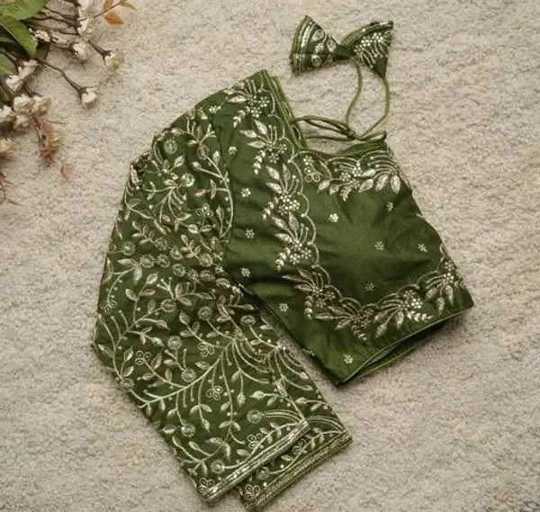 Mehandi_Green_Embroidered_Blouse_With_Floral_Threadwork