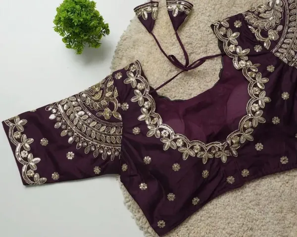 Designer_Embroidered_Blouse_In_Deep_Purple_With_Golden_Embellishment