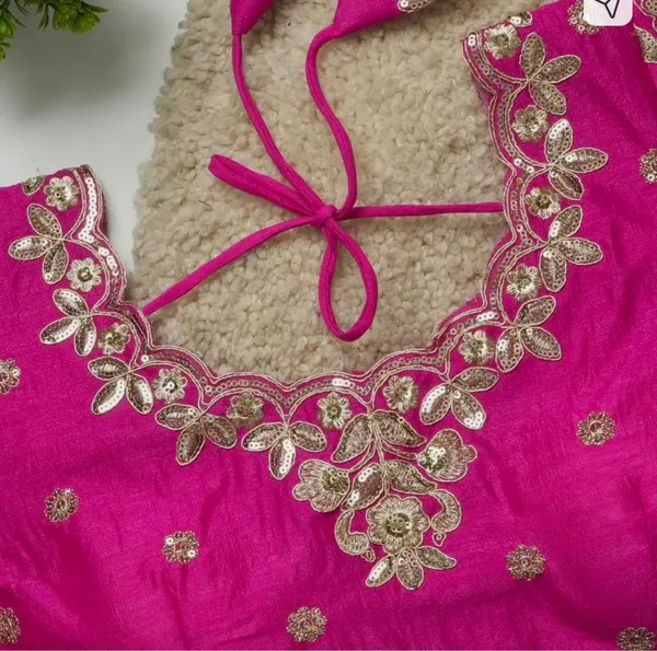 Magenta_Embroidered_Blouse_With_Zari_Work_And_Tie-Up_Back