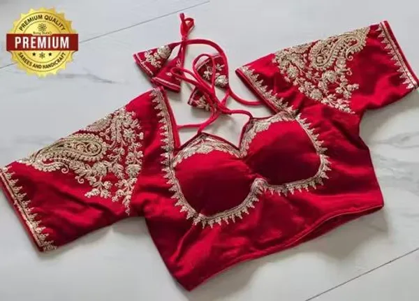 Premium_Embroidered_Red_Blouse_With_Intricate_Gold_Detailing