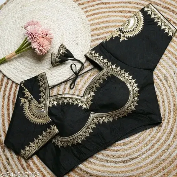 Black_Designer_Blouse_With_Golden_Embroidery