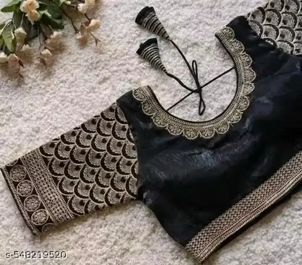 Black_Embroidered_Blouse_With_Golden_Scalloped_Neck_And_Matching_Sleeve_Design