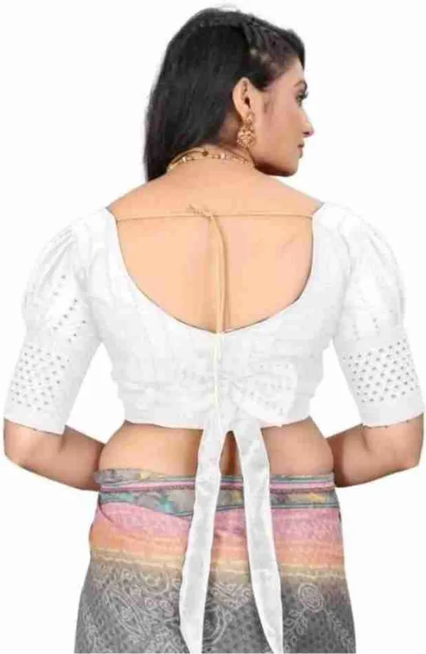 White_Embroidered_Cotton_Blouse_With_Puff_Sleeves_And_Back_Tie-Up