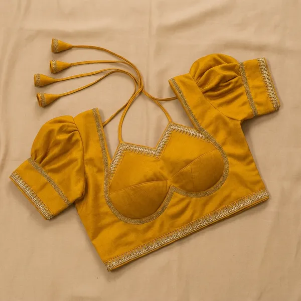 Mustard_Yellow_Designer_Blouse_With_Embellished_Neckline_And_Sleeves