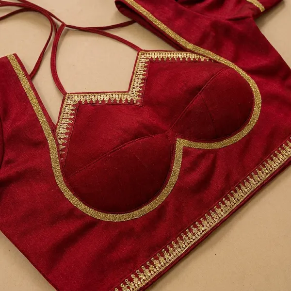 Red_Embellished_Designer_Blouse_With_Puff_Sleeves