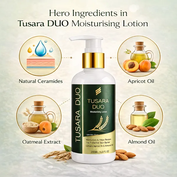 Tusara_Duo_Moisturising_Lotion_-_Light,_Non-Greasy_Skin_Nourishment_With_Natural_Ceramides,_Apricot_Oil_&_Almond_Oil_(200Ml)