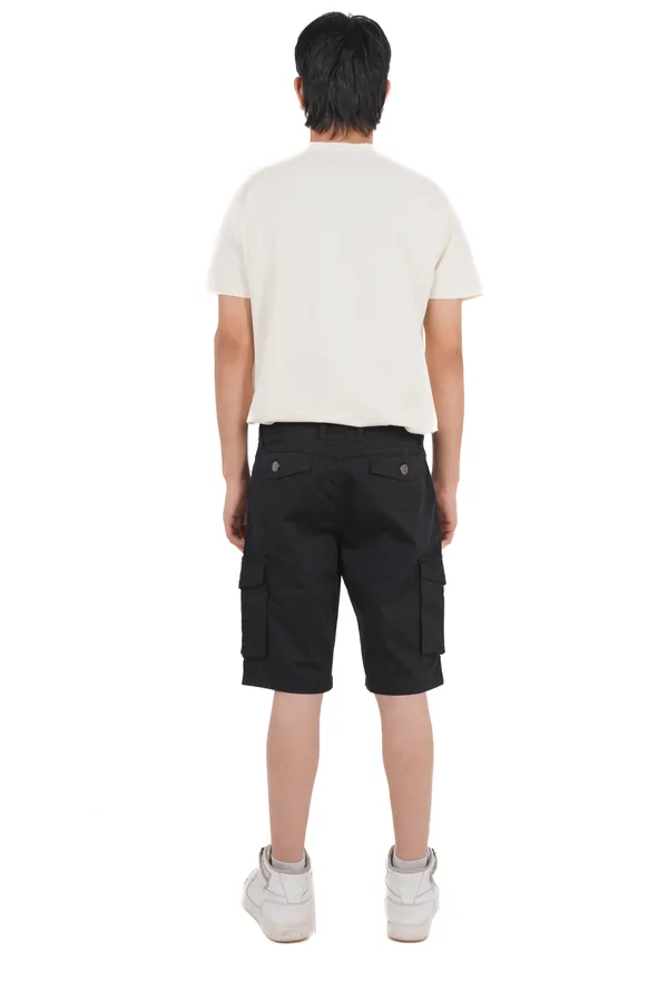 Black_Premium_Cotton_Cargo_Shorts_For_Men