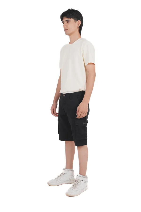 Black_Premium_Cotton_Cargo_Shorts_For_Men