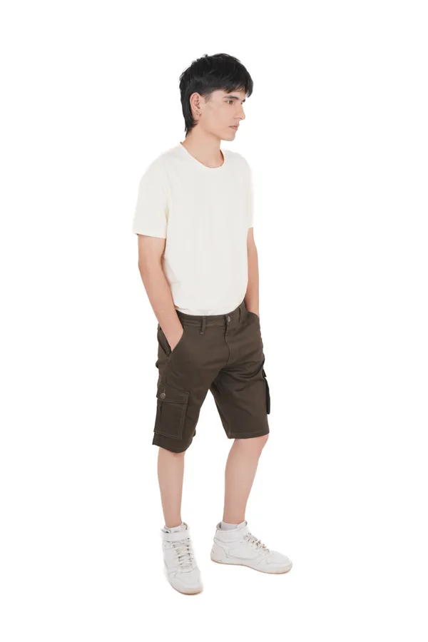 Brown_Premium_Cotton_Cargo_Shorts_For_Men